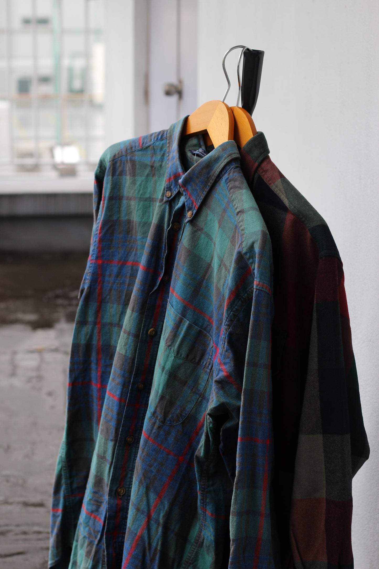 90's Made In New Zealand & Canada Heavyweight Check Long Sleeve Shirt set x2点