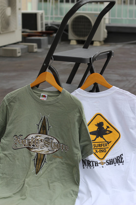 Men's Y2K Style North Shore Surf Print T-Shirt x2点