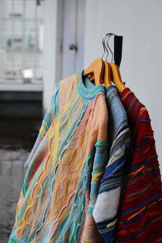 90's COOGI & Made In Australia 3D Design Knit Sweater set x3点