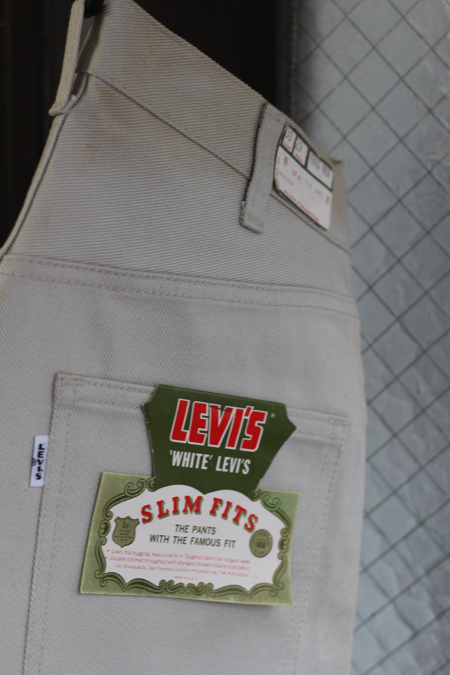 60's Made In USA White Tab Levi's "Dead Stock" 518 & Lee Work Chino Pants & Big Mac Denim Overalls set x3点