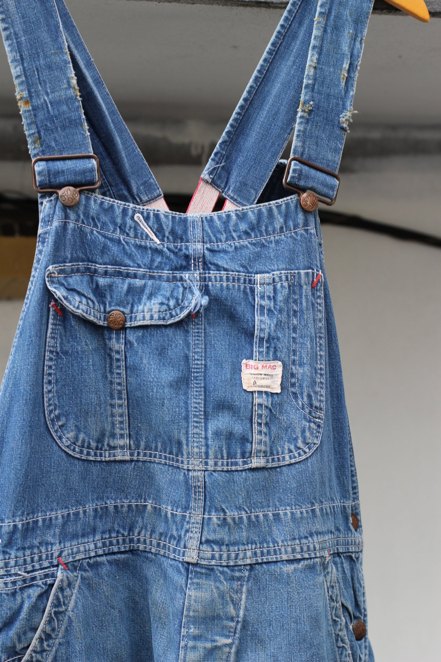 60's Made In USA White Tab Levi's "Dead Stock" 518 & Lee Work Chino Pants & Big Mac Denim Overalls set x3点