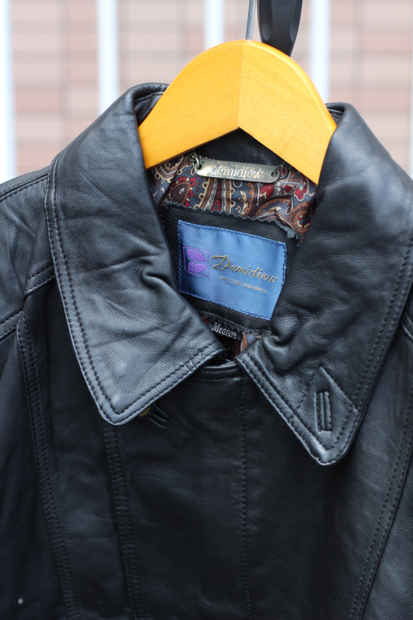 Men's Black Short Leather Jacket x6点