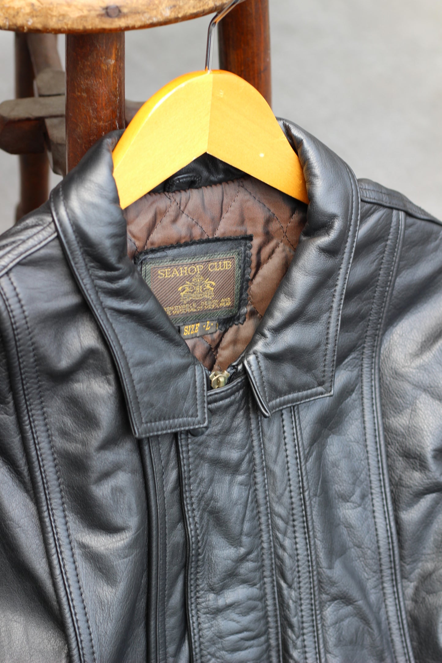 Men's Black Short Leather Jacket x6点