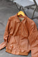 Men's Brown Short Leather Jacket x5点