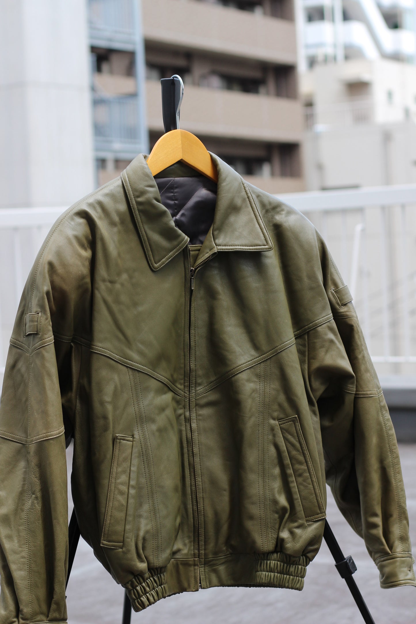 Men's Beige & Khaki Leather Jacket x5点