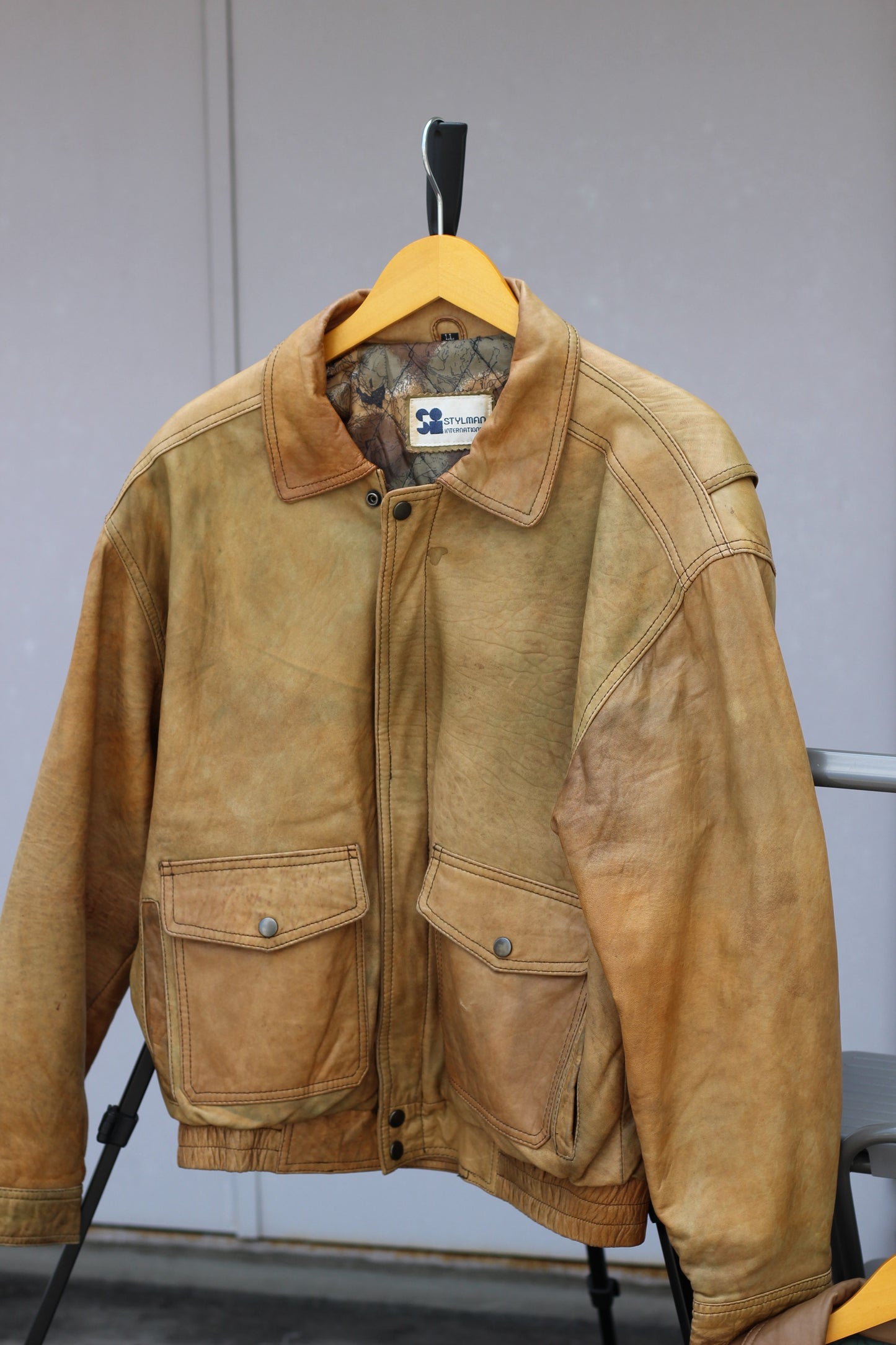 Men's Beige & Khaki Leather Jacket x5点