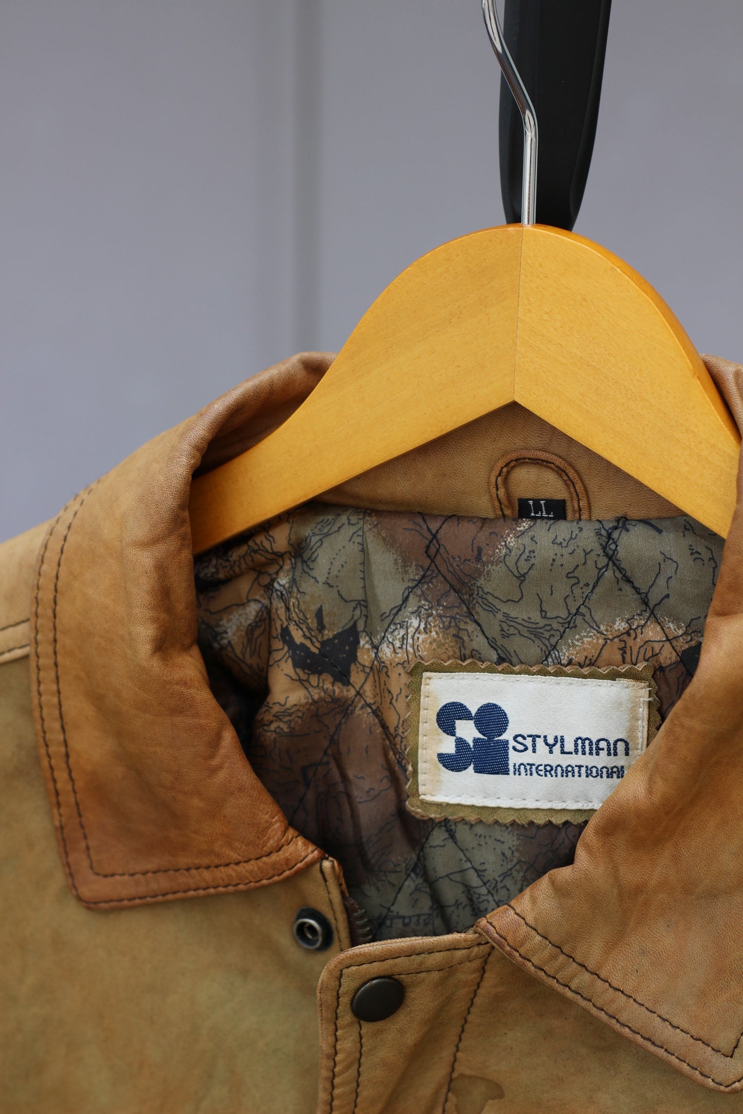 Men's Beige & Khaki Leather Jacket x5点