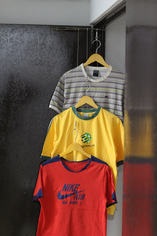 00's NIKE Y2K Style Ringer T-Shirt x3点