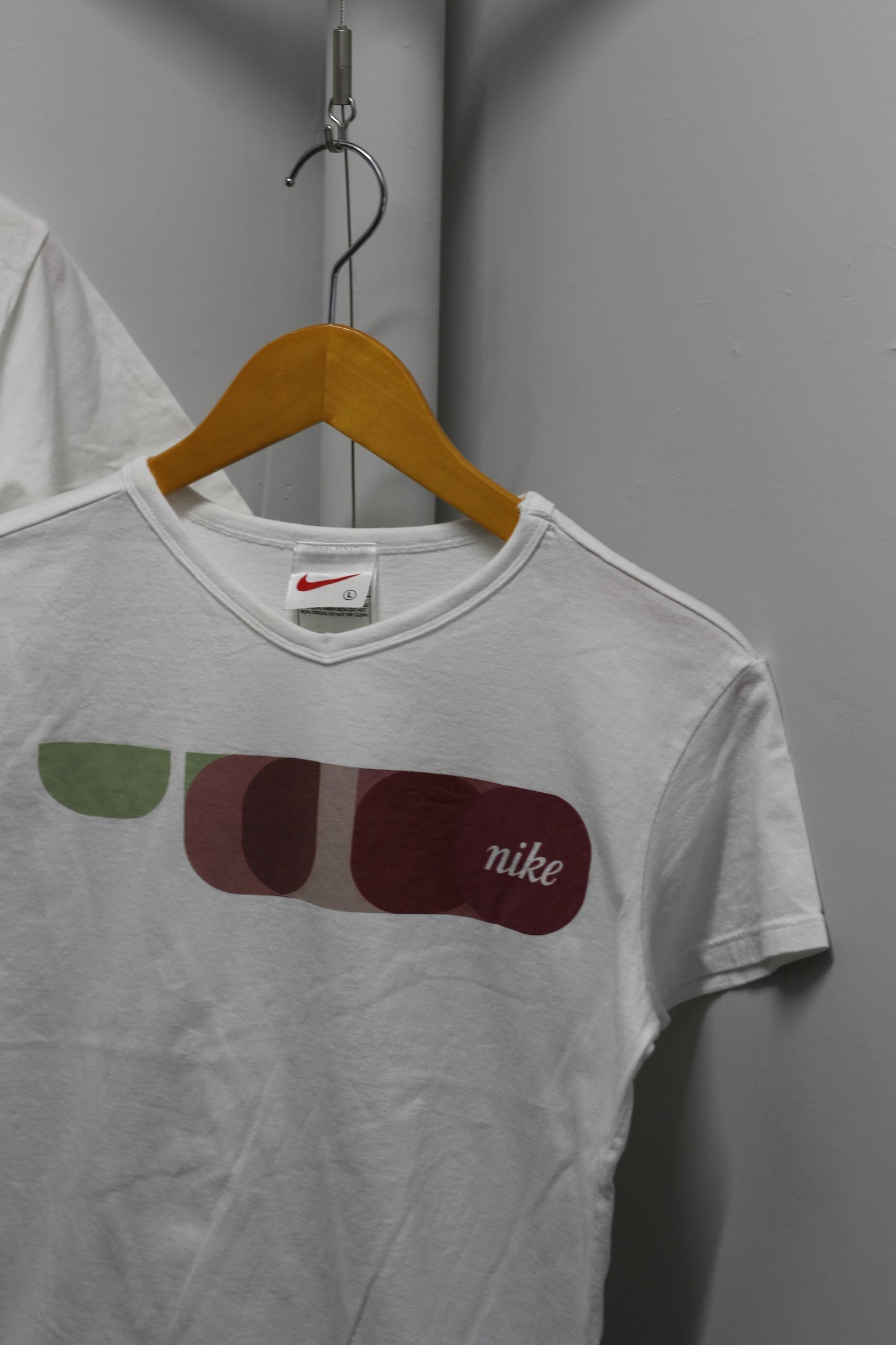 Old NIKE Y2K Style Printed White T-Shirt x2点