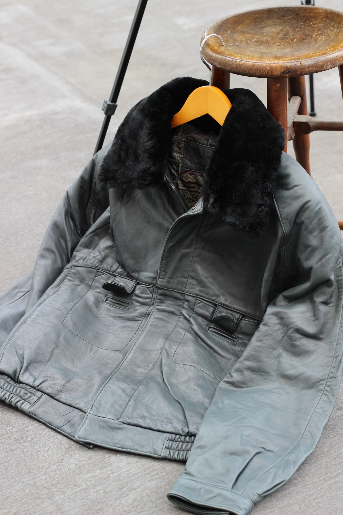 Men's Flight Jacket Leather Jacket x5点