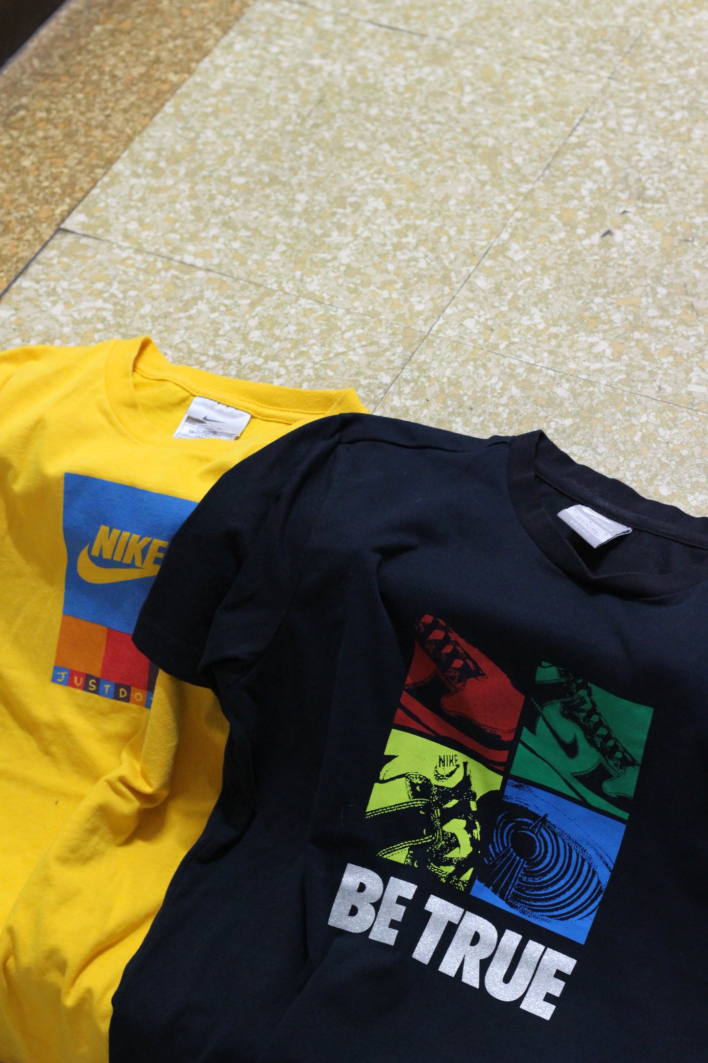 00's Old NIKE Y2K Style Print T-Shirt x7点