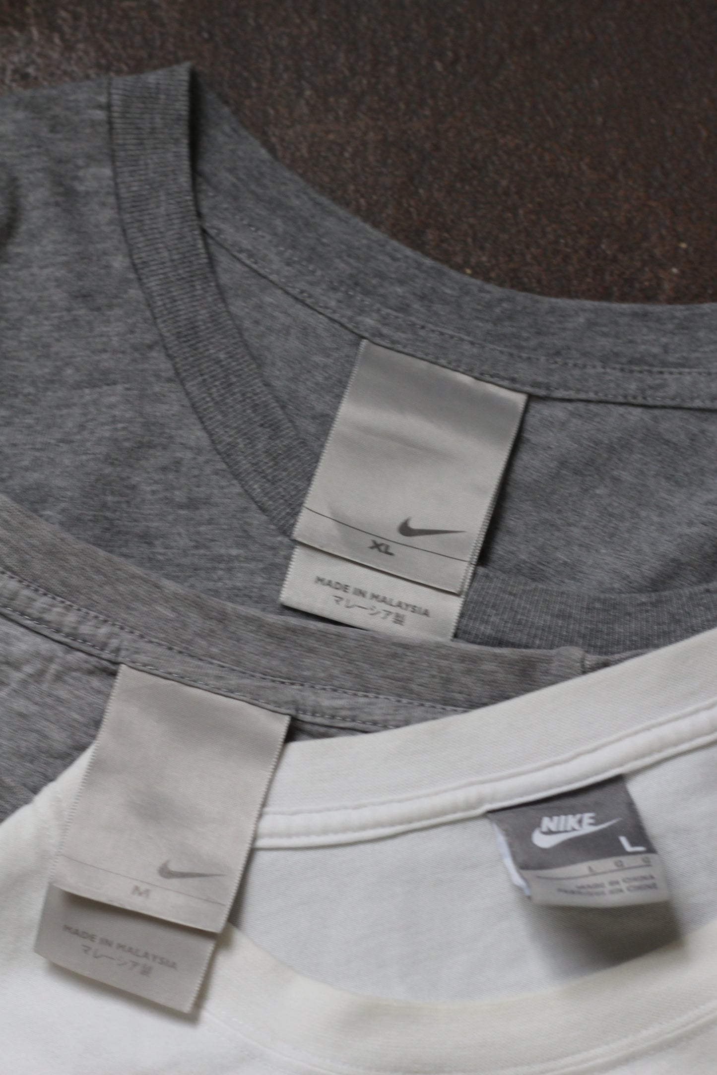 00's Old NIKE Y2K Style Line Print T-Shirt x3点