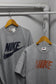00's Old NIKE Swoosh Print Gray T-Shirt x4点