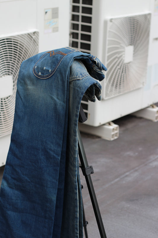 Men's Y2K Style Bootcut Denim Pants set x2点