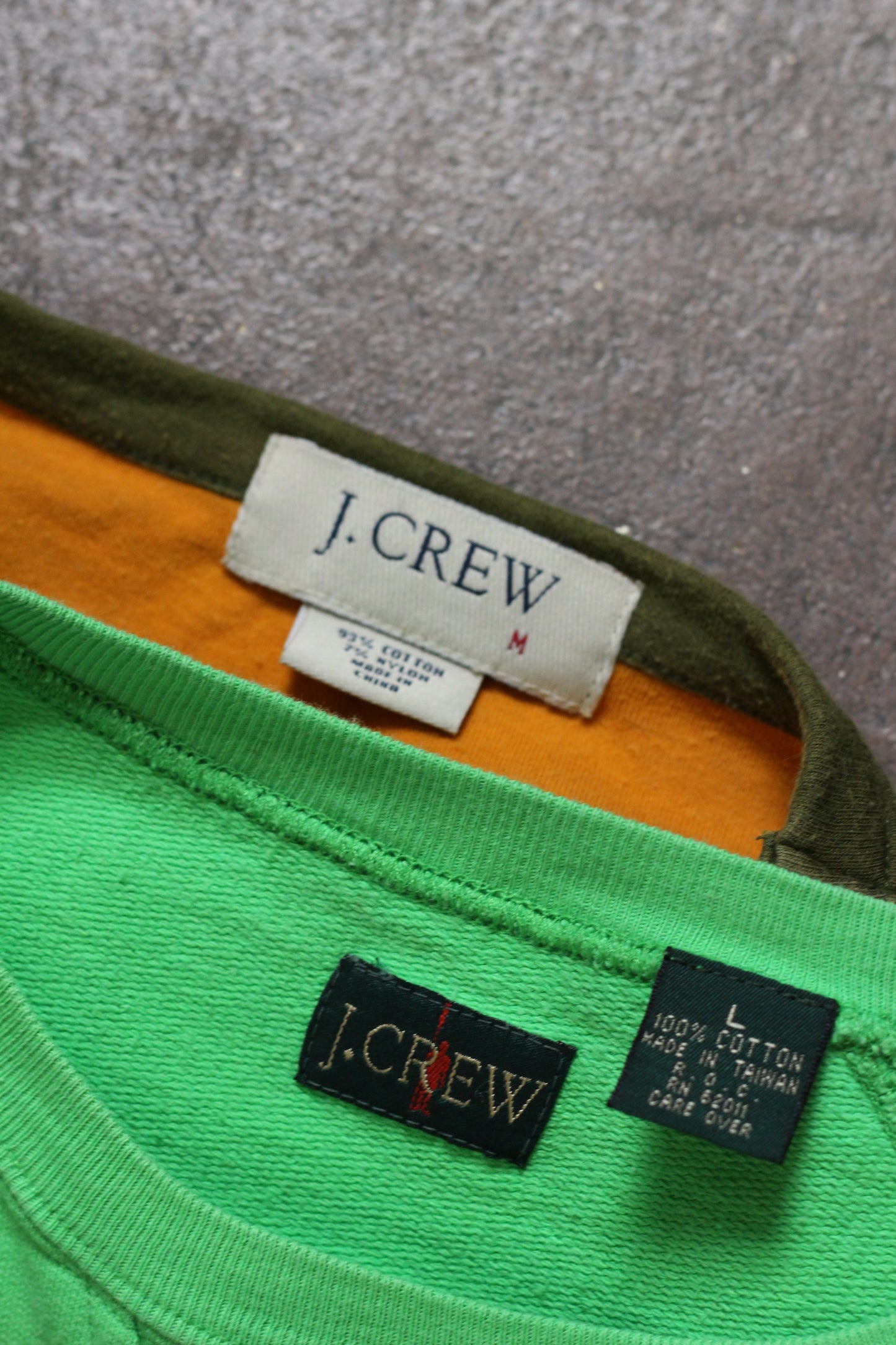 90's J.CREW Short Sleeve Sweatshirt T-Shirt x2点