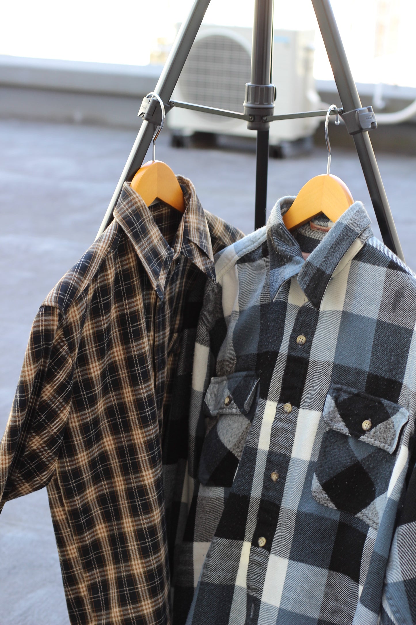 Men's Black Check Flannel Shirt x3点