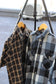 Men's Black Check Flannel Shirt x3点