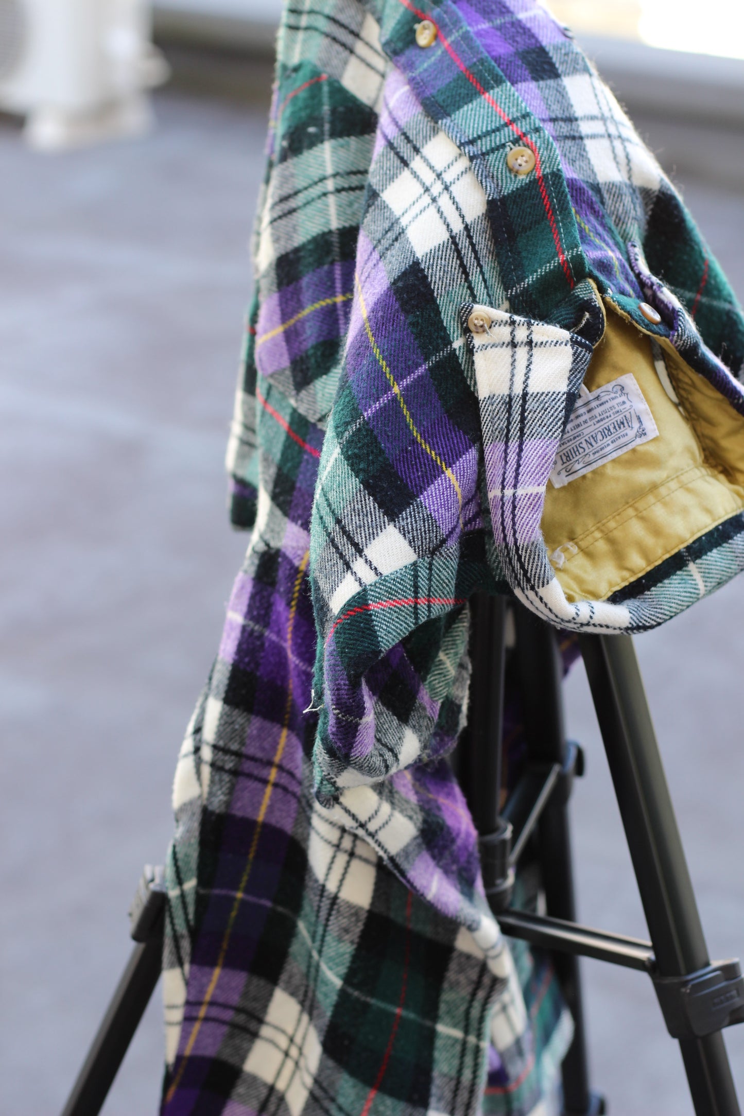 Men's Green & Blue Check Flannel Shirt x5点