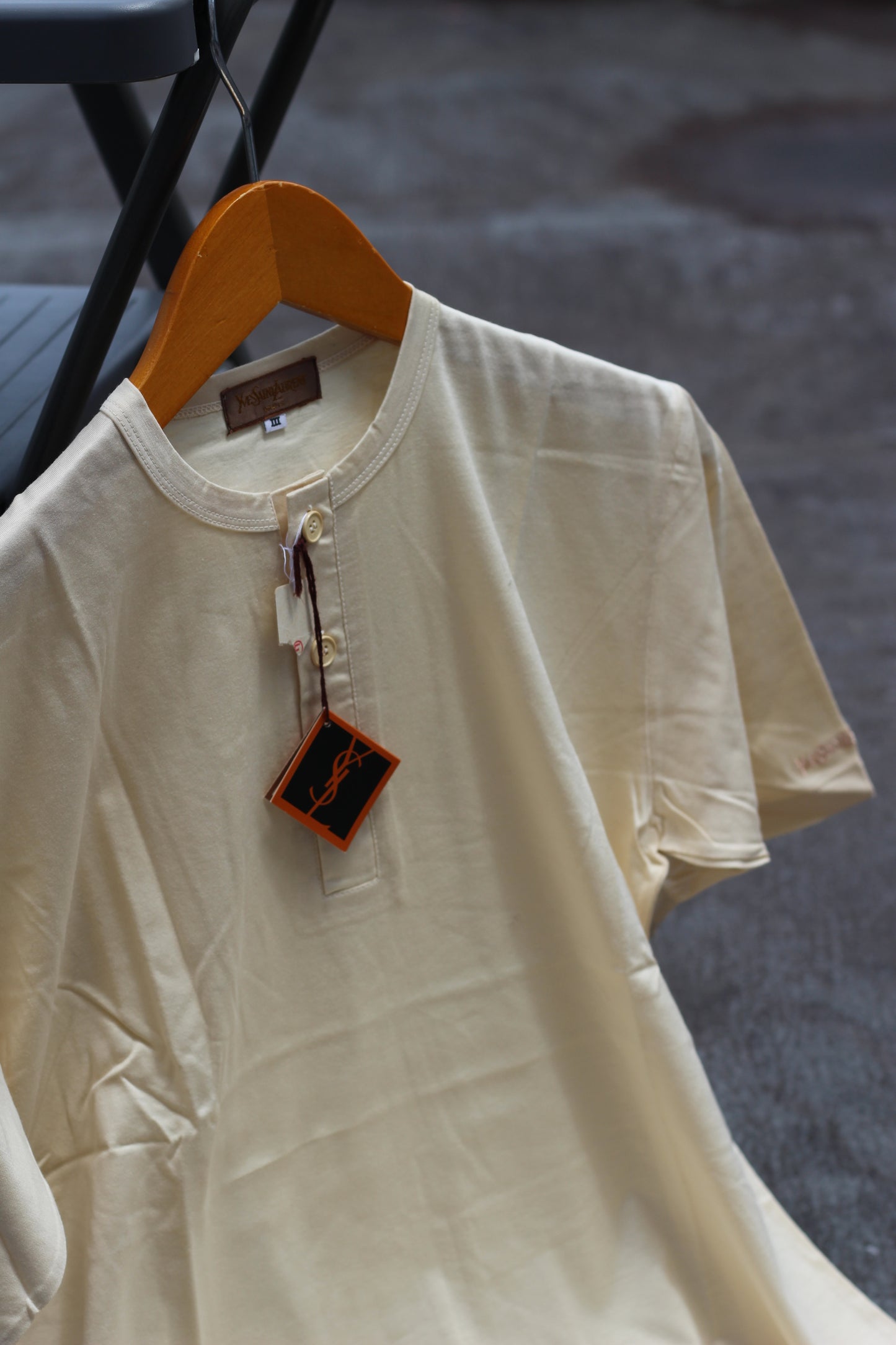 Old Yves Saint Laurent Henley Neck T-Shirt x2点