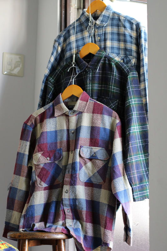 Old Uniqlo Flannel Shirt x4点