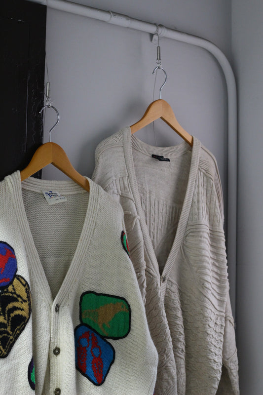 90's Made In Australia Vintage Design Knit Cardigan set x2点