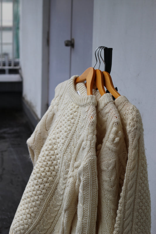 Men's Vintage Fisherman Knit Sweater set x3点