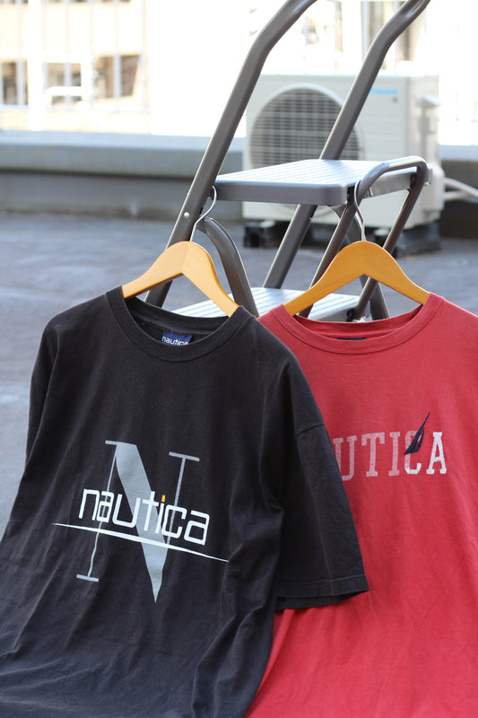 90's Made In USA & Peru Nautica Logo T-Shirt x2点