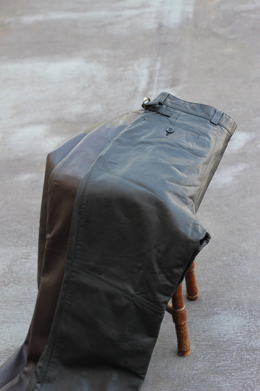 Men's Vintage Leather Pants x2点