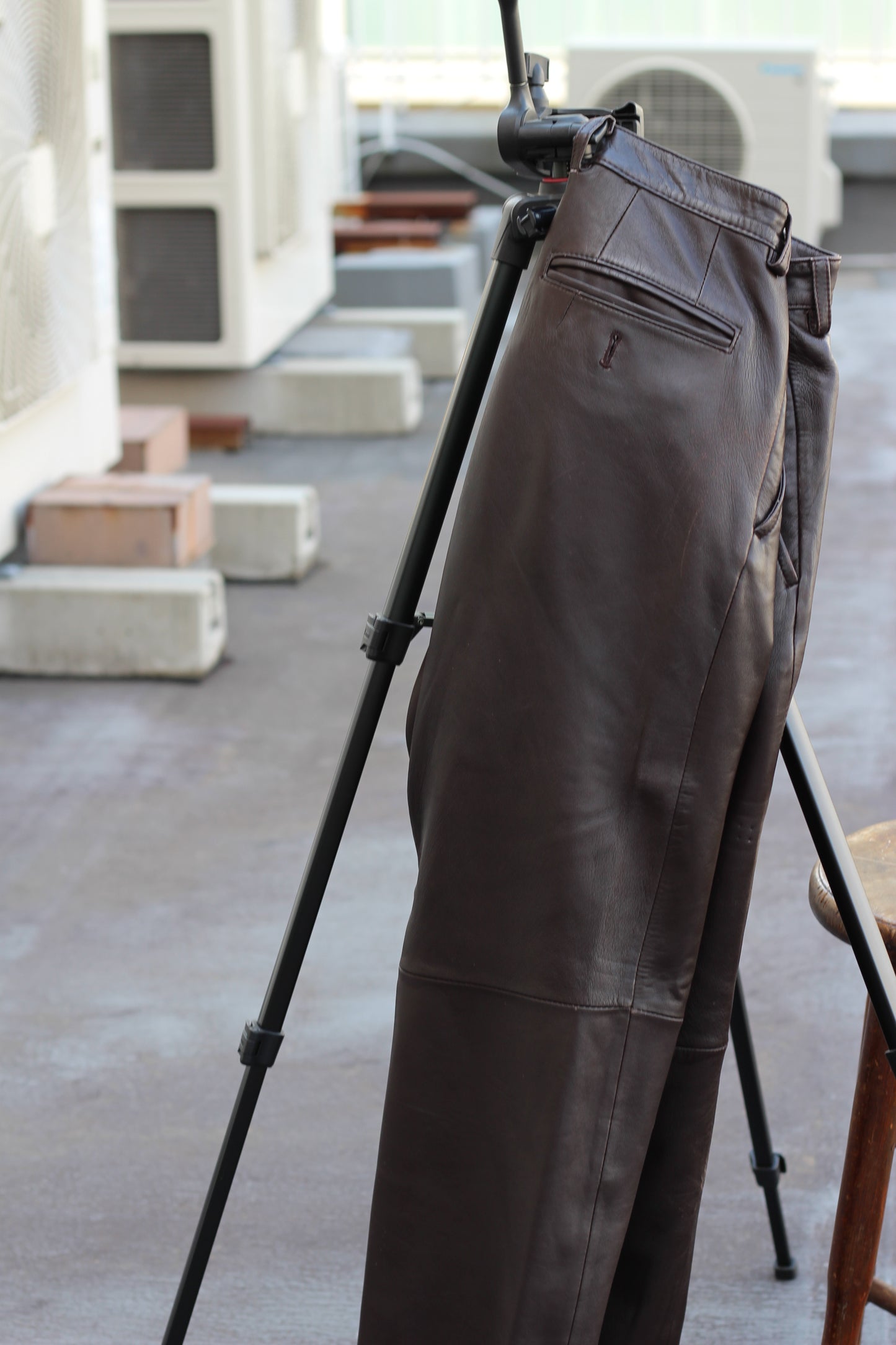 Men's Vintage Leather Pants x2点