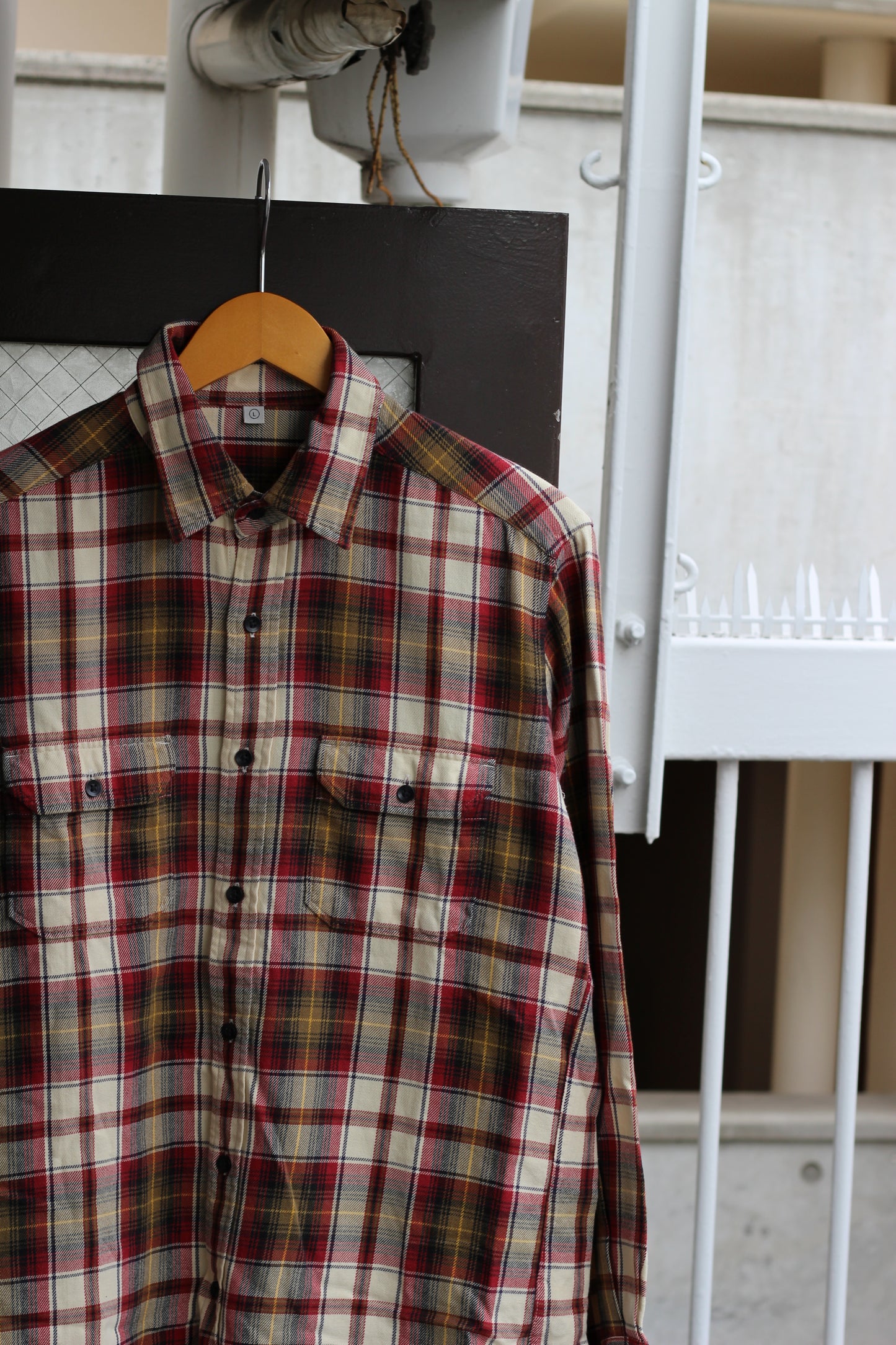 90's Old UNIQLO Check Long Sleeve Shirt set x3点
