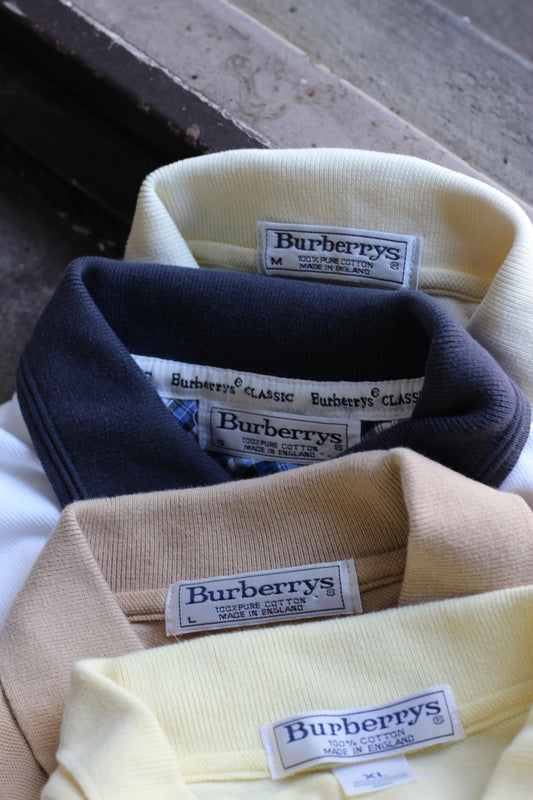 Made In UK Old Burberrys Short Sleeve Polo Shirt x5点