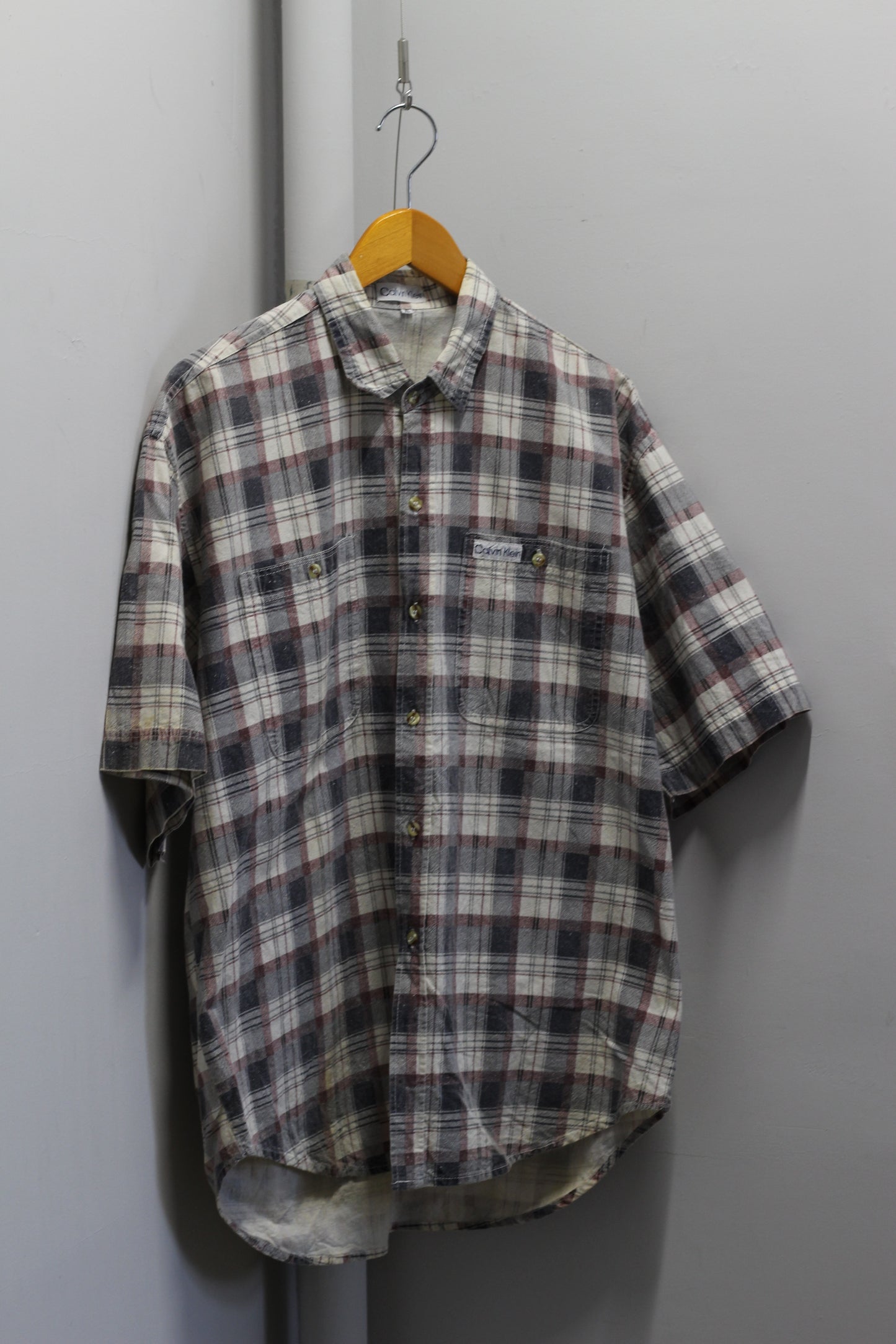 Old Calvin Klein Check Short Sleeve Shirt x3点