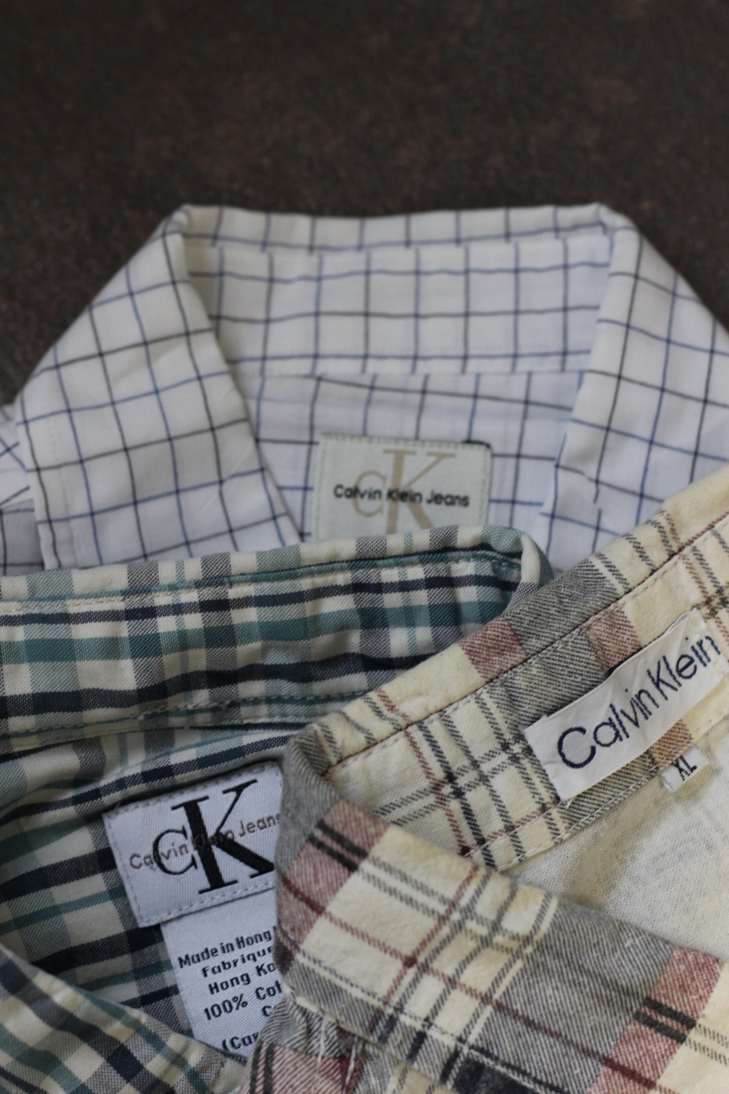 Old Calvin Klein Check Short Sleeve Shirt x3点
