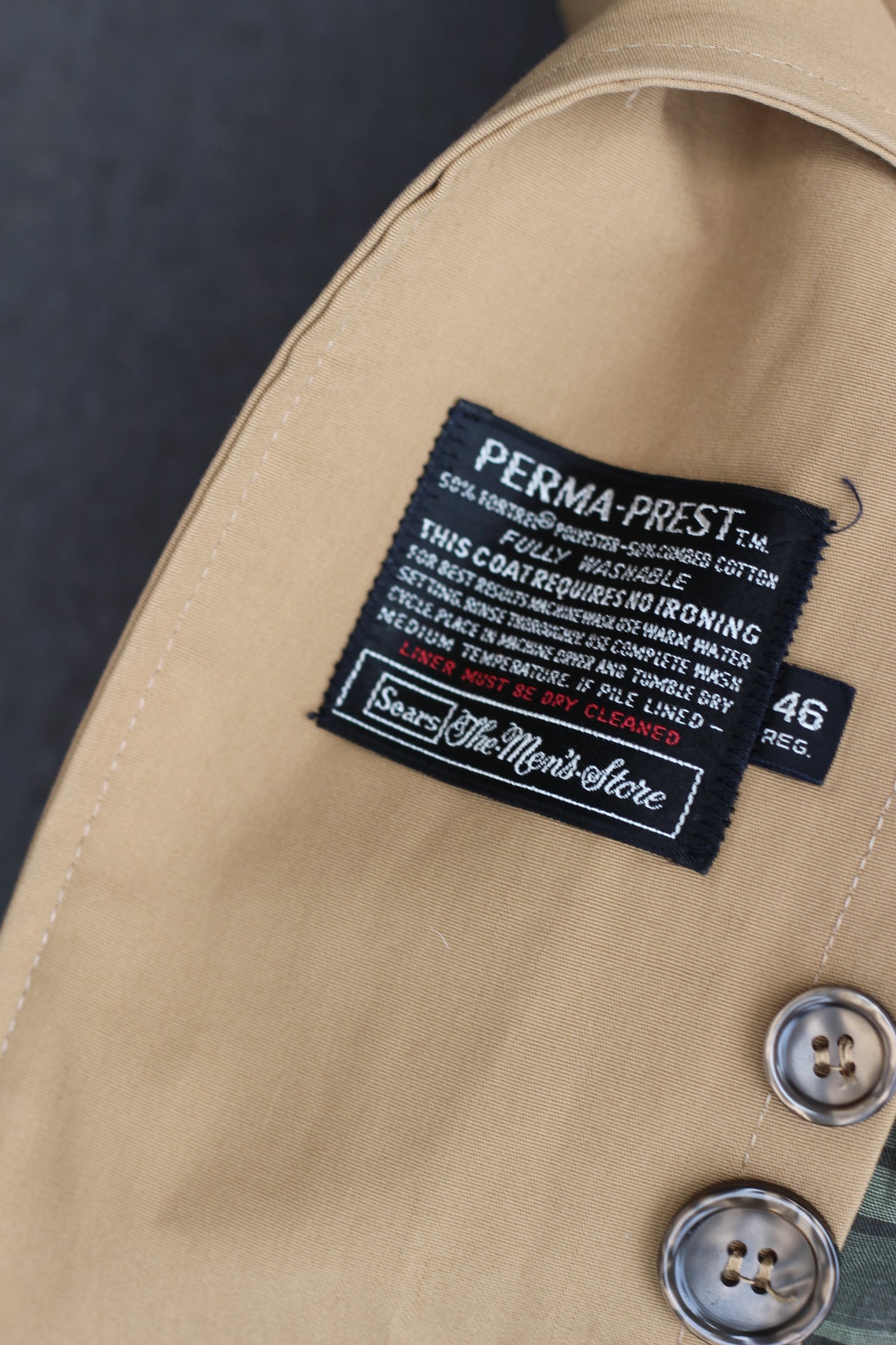70's Made In USA Sears & Made In Italy Edward's Vintage Trench Coat set x2点