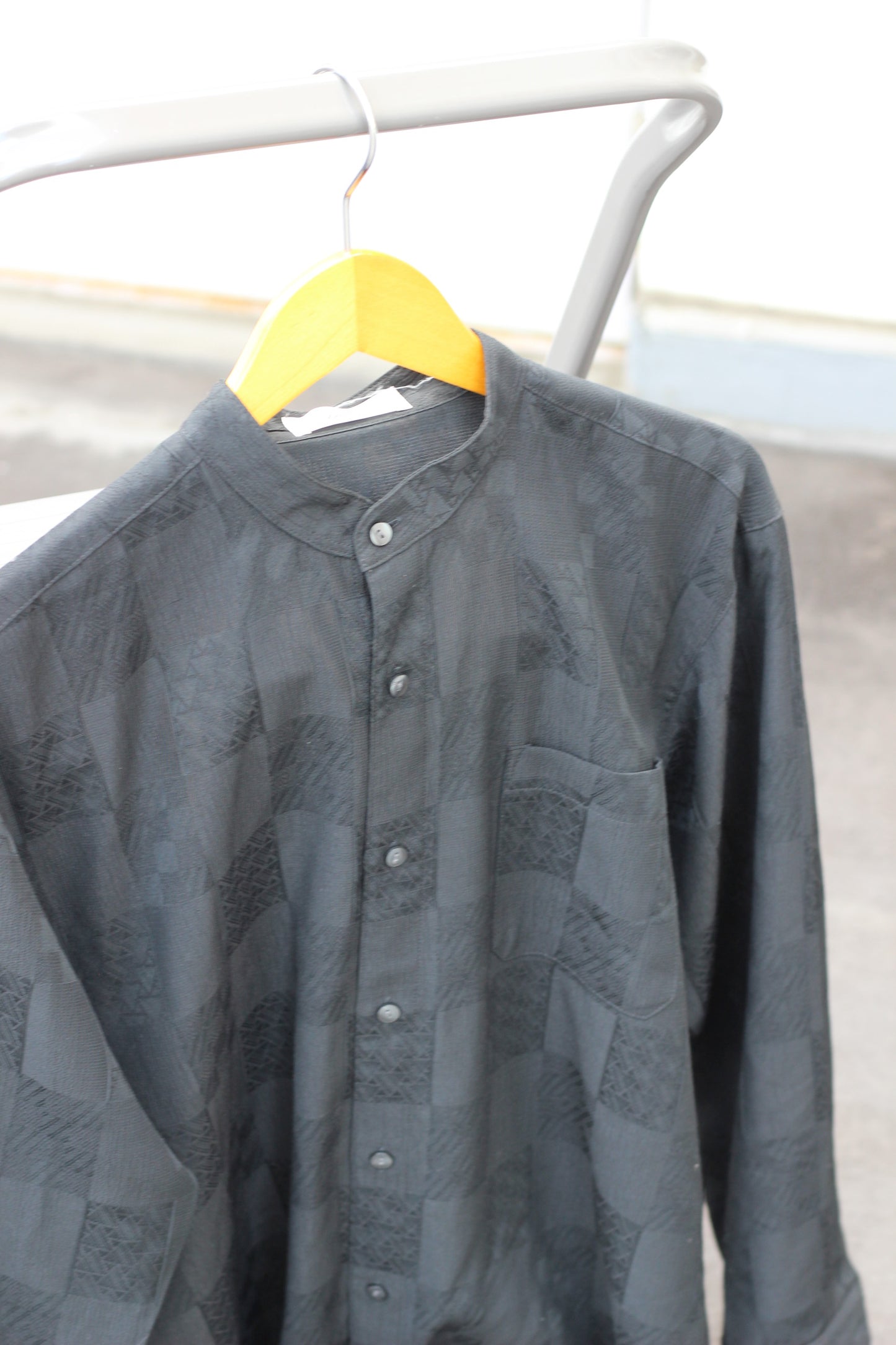 Men's Band Collar Long Sleeve Shirt x6点