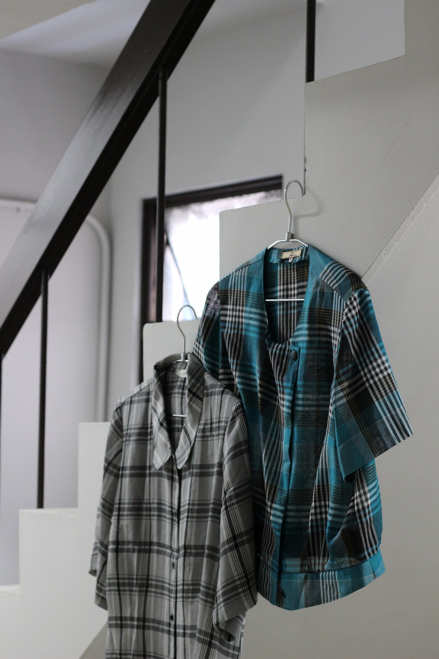 Vintage Check Short Sleeve Blouse x7点