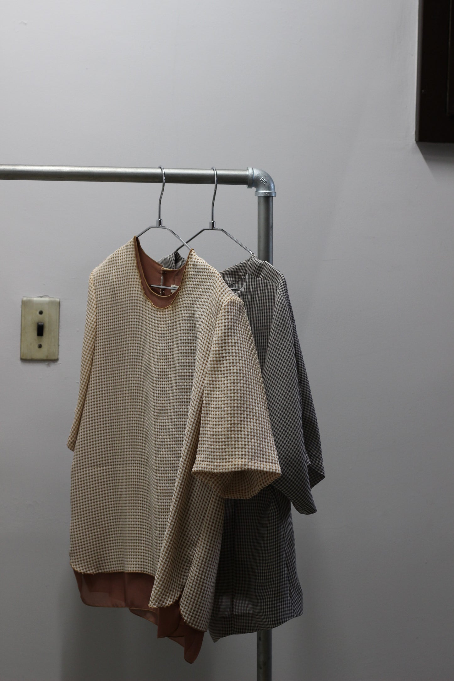 Vintage Check Short Sleeve Blouse x7点