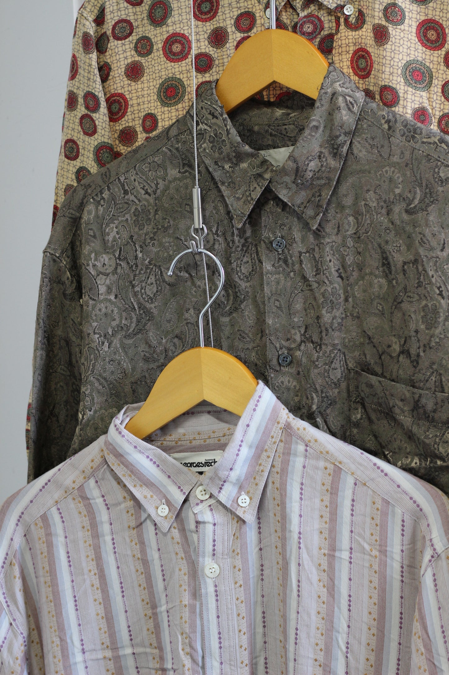 Men's High-Grade Rayon Long-Sleeved Shirt x5点