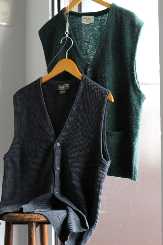 90's 00's Eddie Bauer Knit Vest x2点