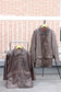 Men's Oversize Brown Leather Jacket x4点