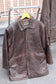 Men's Oversize Brown Leather Jacket x4点