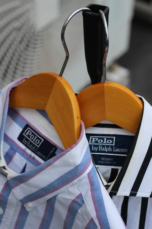 90's Polo Ralph Lauren Stripe Long Sleeve Shirt set x2点