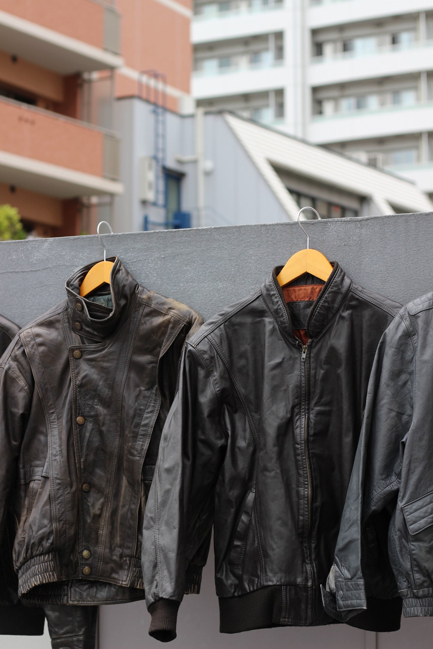 Men's Short Blouson Leather Jacket x5点