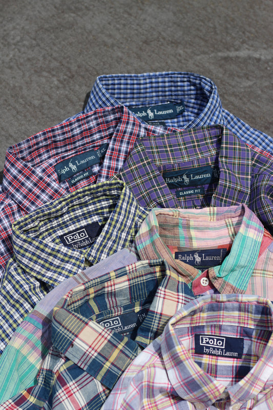 90-00's Ralph Lauren Check Short Sleeve Shirt x10点