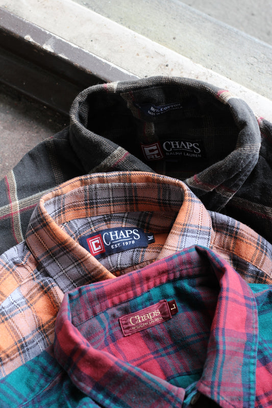 70's & 90's CHAPS Ralph Lauren Long Sleeve Shirt x4点