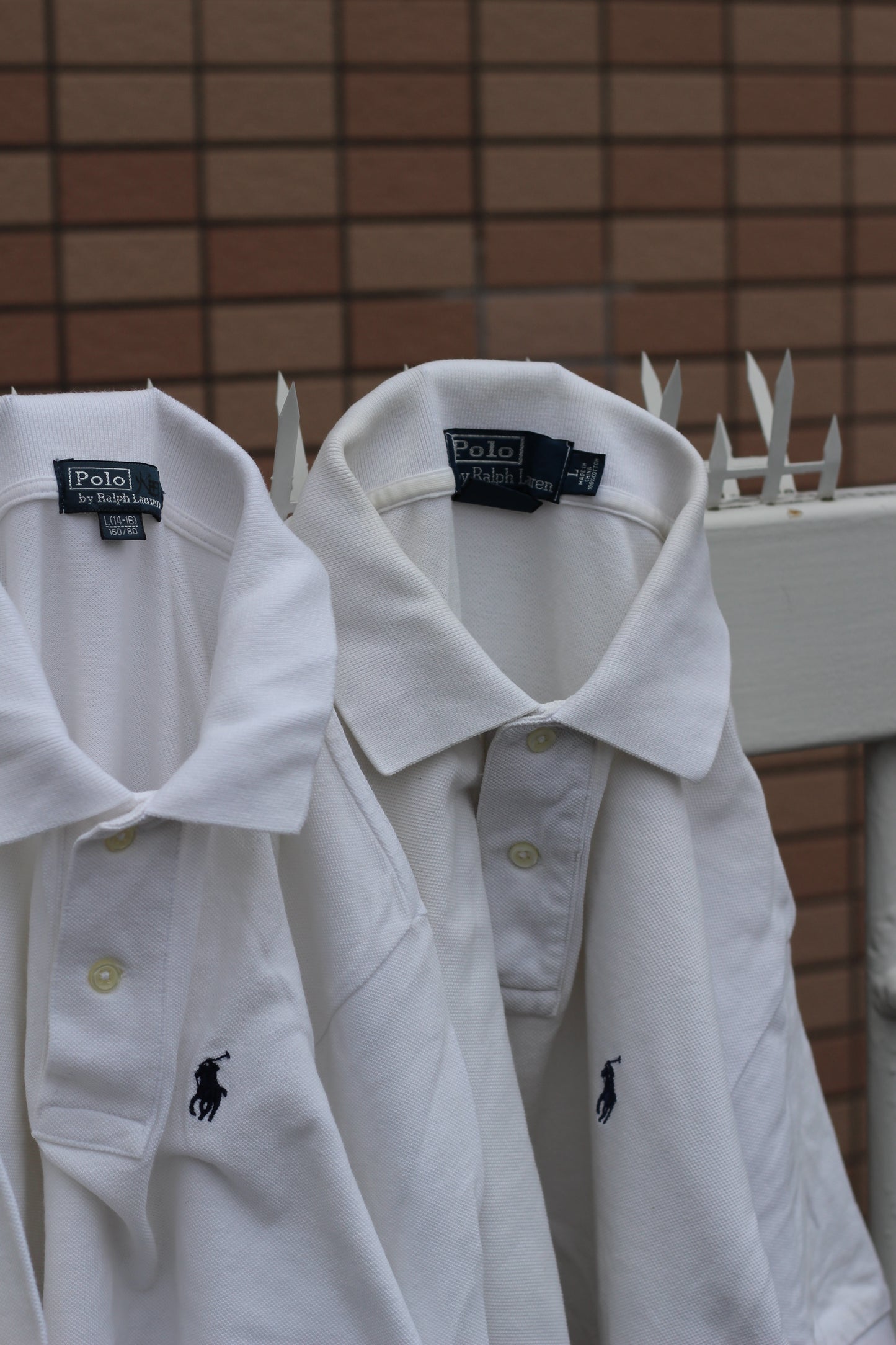 90-00's  Polo Ralph Lauren White Short Sleeve Polo Shirt x9点