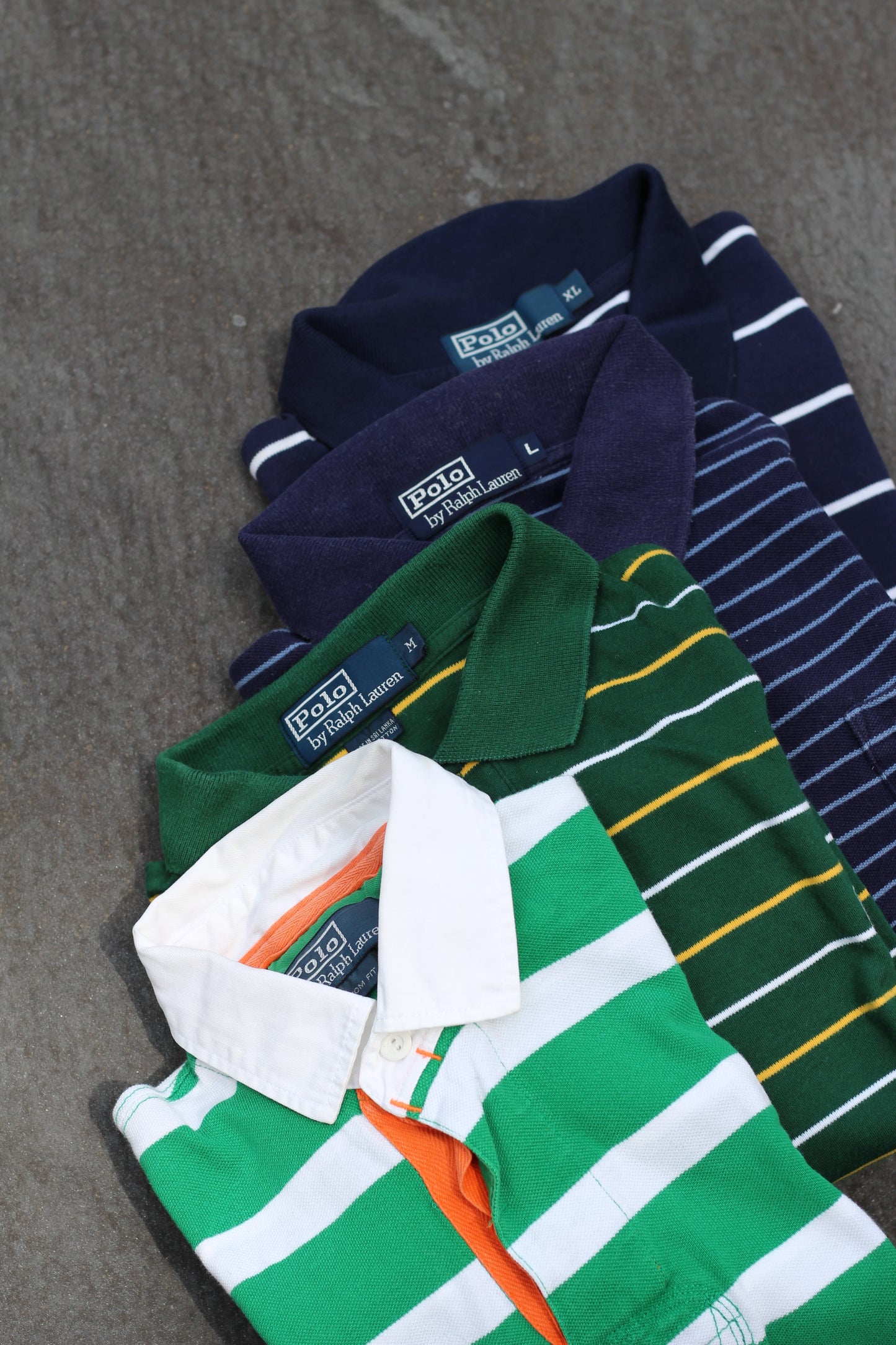 90-00's  Polo Ralph Lauren Striped Short Sleeve Polo Shirt x22点