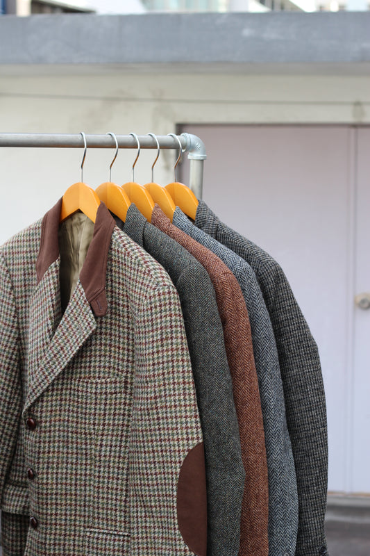Harris Tweed Herringbone & Houndstooth Tailored Jacket set x5点