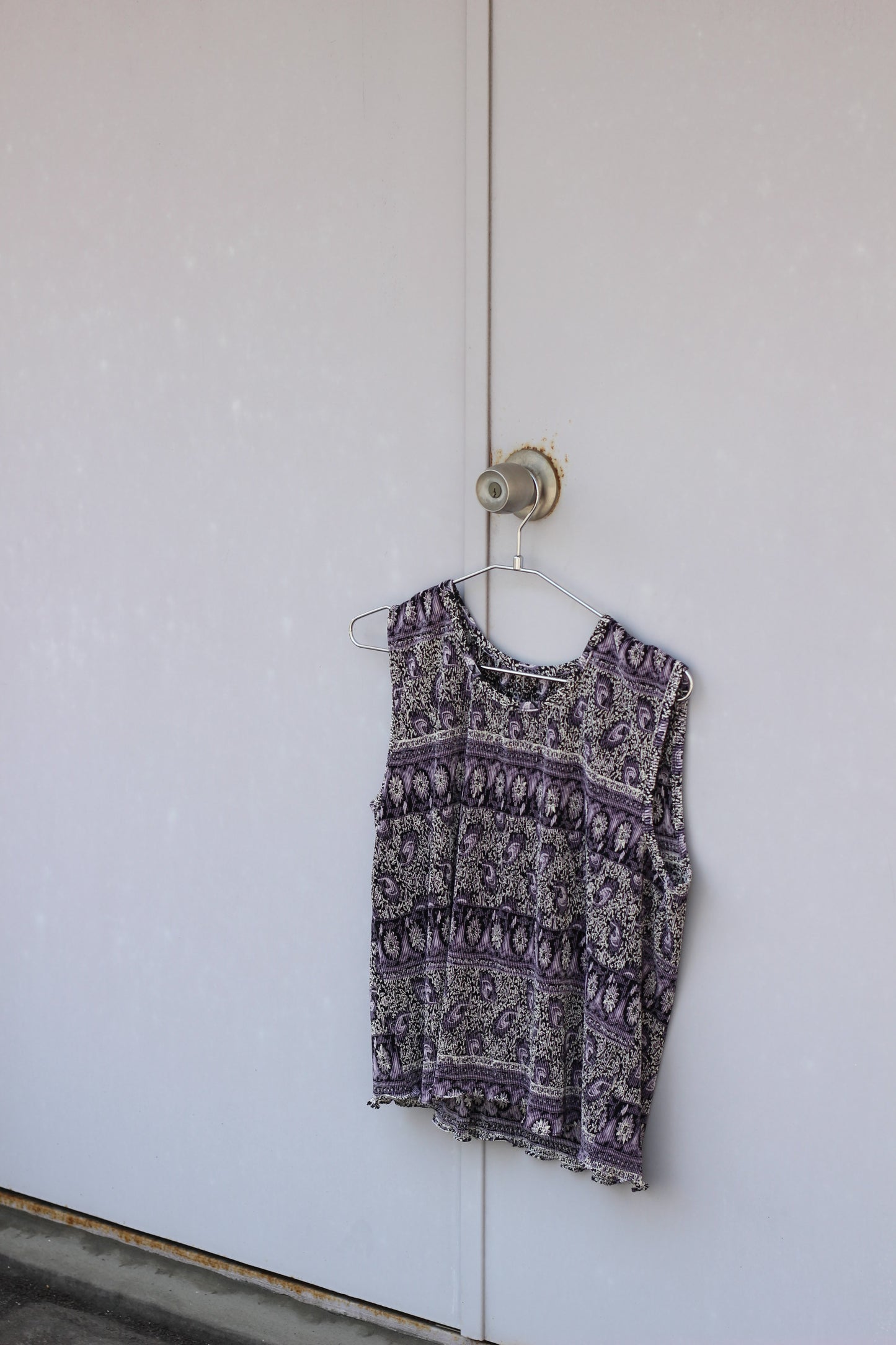 Vintage Design Pleats No Sleeve Blouse x8点