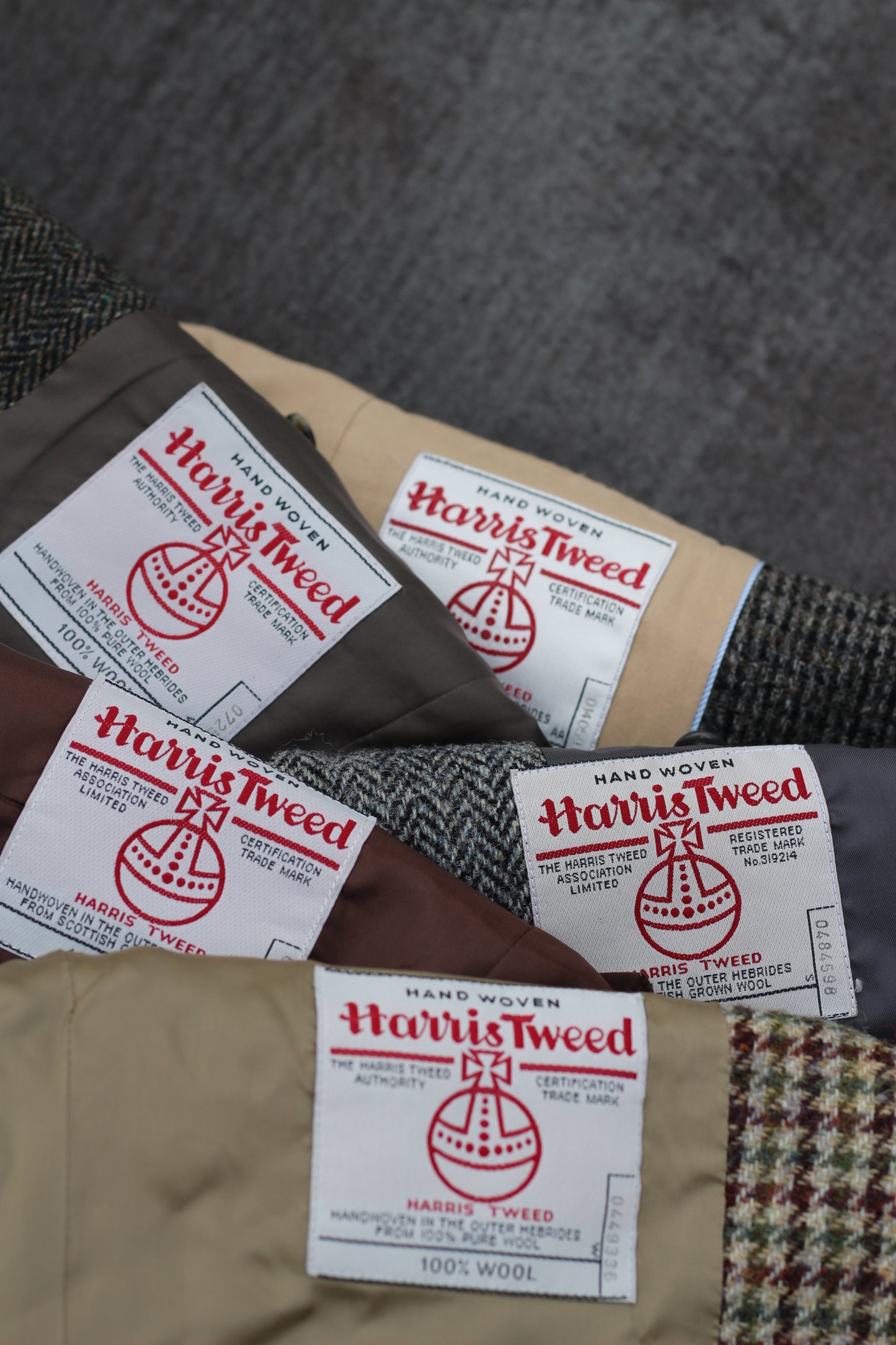 Harris Tweed Herringbone & Houndstooth Tailored Jacket set x5点